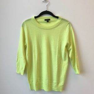 J. Crew neon yellow Tippi sweater